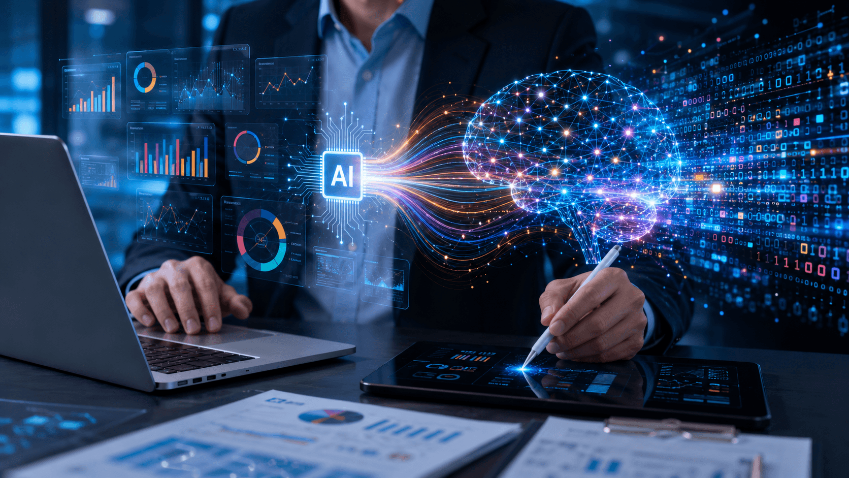 AI systems implementation illustration